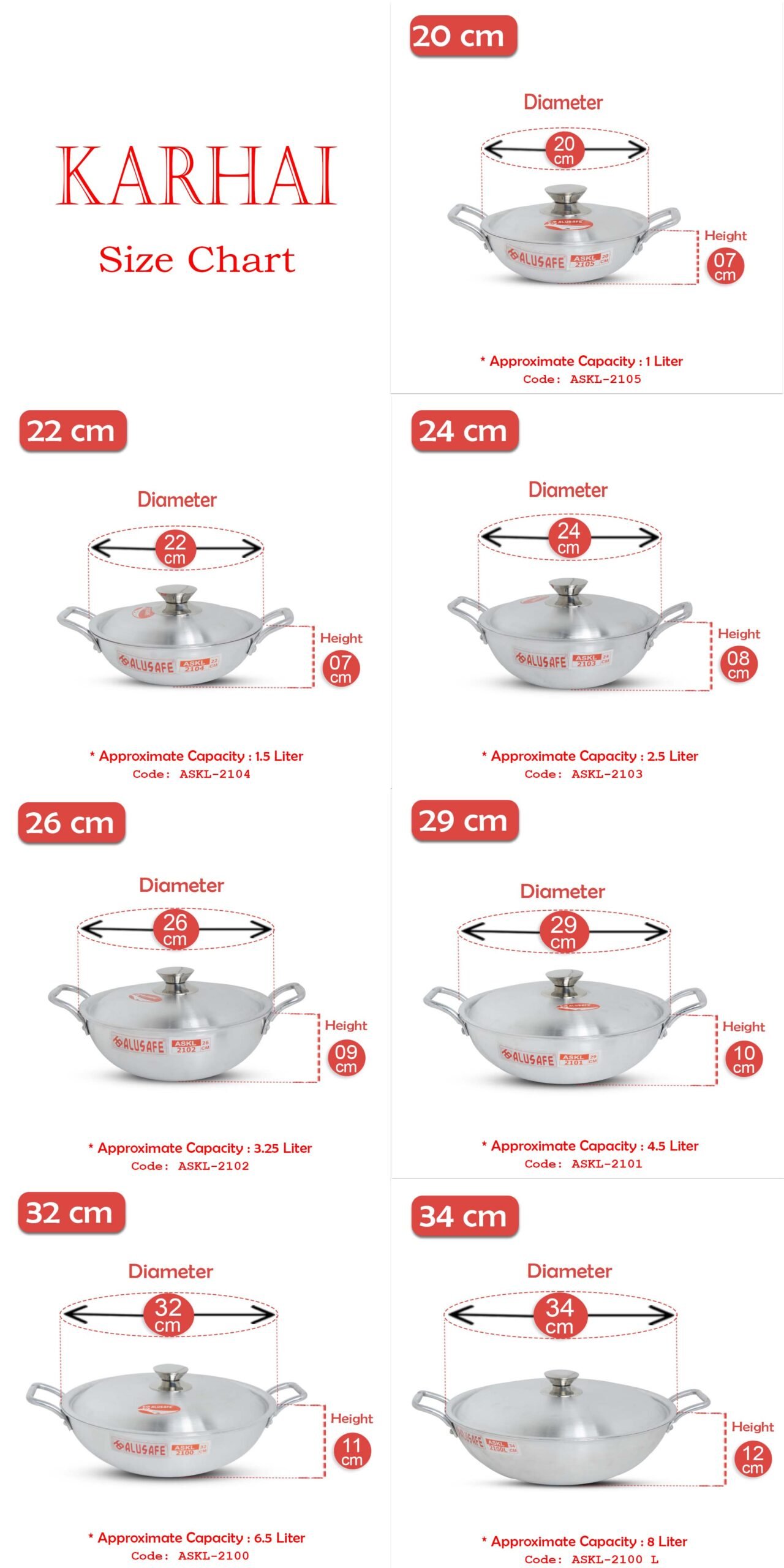 Karhai web Karhai Size banner