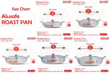 Alusafe Roastpan sizes