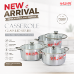 Alusafe Casserole 3 pcs seT