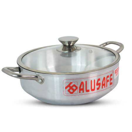 Alusafe Wokpan with Glass Lid